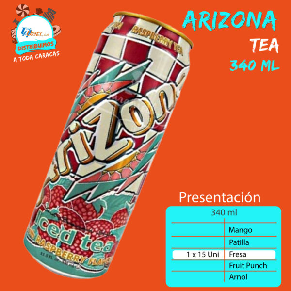 Bebida tea Arizona 340 ml sabor a fresa