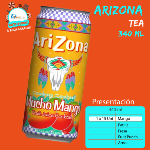 Bebida tea Arizona 340 ml sabor a mango