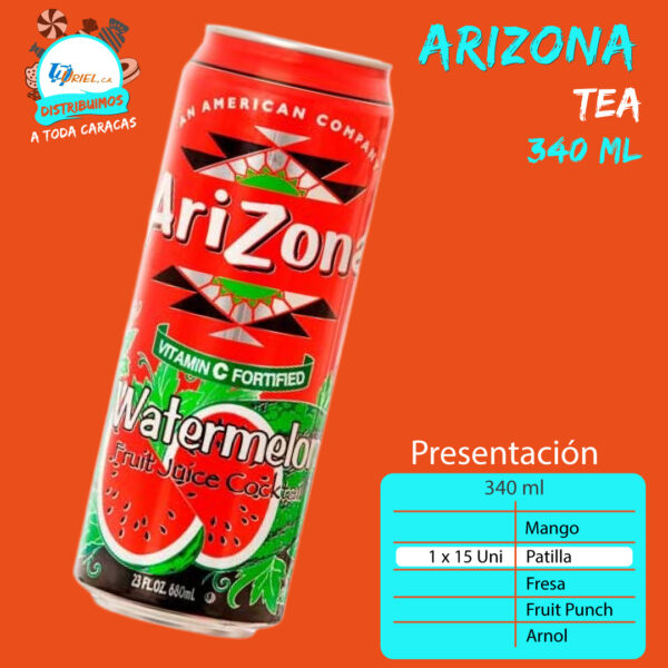 Bebida tea Arizona 340 ml sabor a patilla